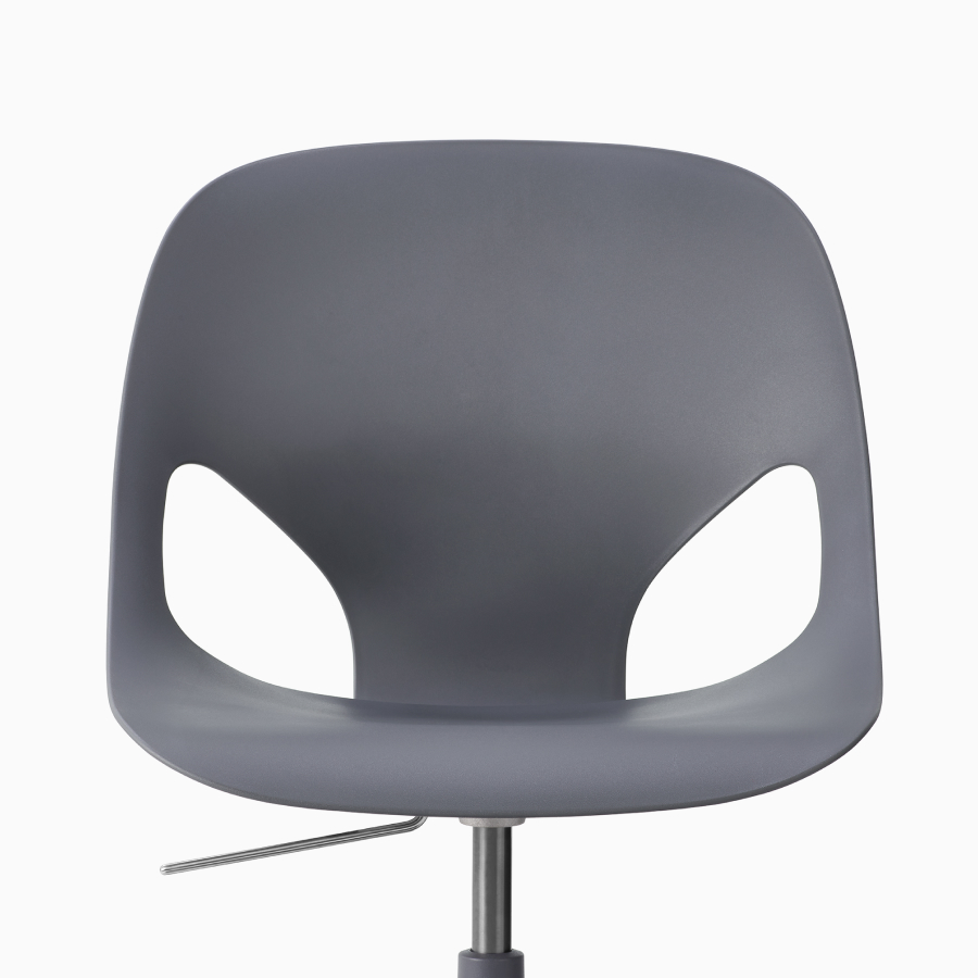 Front view of Zeph Chair in Carbon
