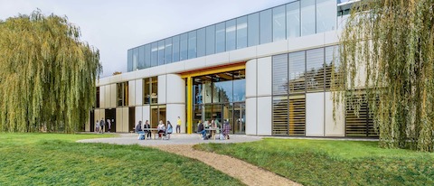 An exterior shot of the Bath Spa University Locksbrook Campus building.