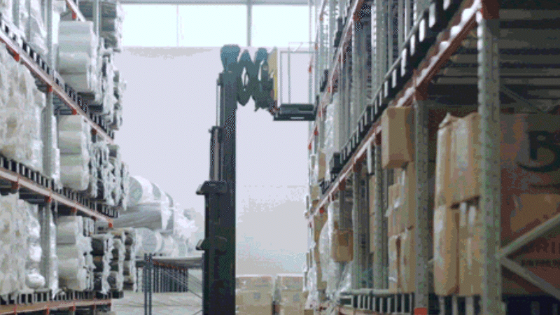 View from inside the warehouse of Brinco's Offices. View from inside the warehouse of Brinco's Offices.