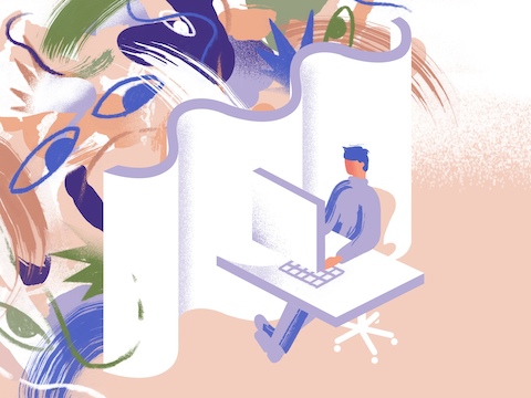 An illustration of a person sitting at a computer with a partition next to them shows that Herman Miller has a variety of solutions that offer different levels of privacy in an open office. An illustration of a person sitting at a computer with a partition next to them shows that Herman Miller has a variety of solutions that offer different levels of privacy in an open office.