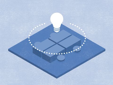 An abstract illustration of a lightbulb floating above a care team work environment, representing conversational transparency. An abstract illustration of a lightbulb floating above a care team work environment, representing conversational transparency.