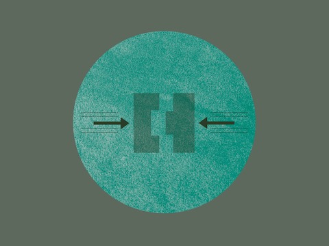 Light green circle with two puzzle pieces with arrows on either side of them indicating the pieces are moving toward each other.