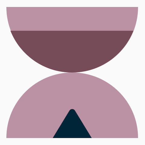Varying shapes in shades of burgandy and purple. Varying shapes in shades of burgandy and purple.