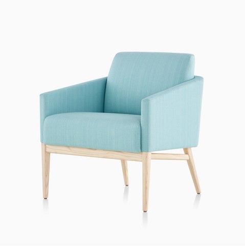 A Palisade Lounge Chair with light blue upholstery.