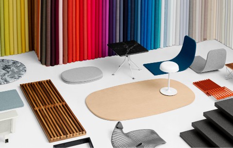 A random sampling of components from various Herman Miller products.
