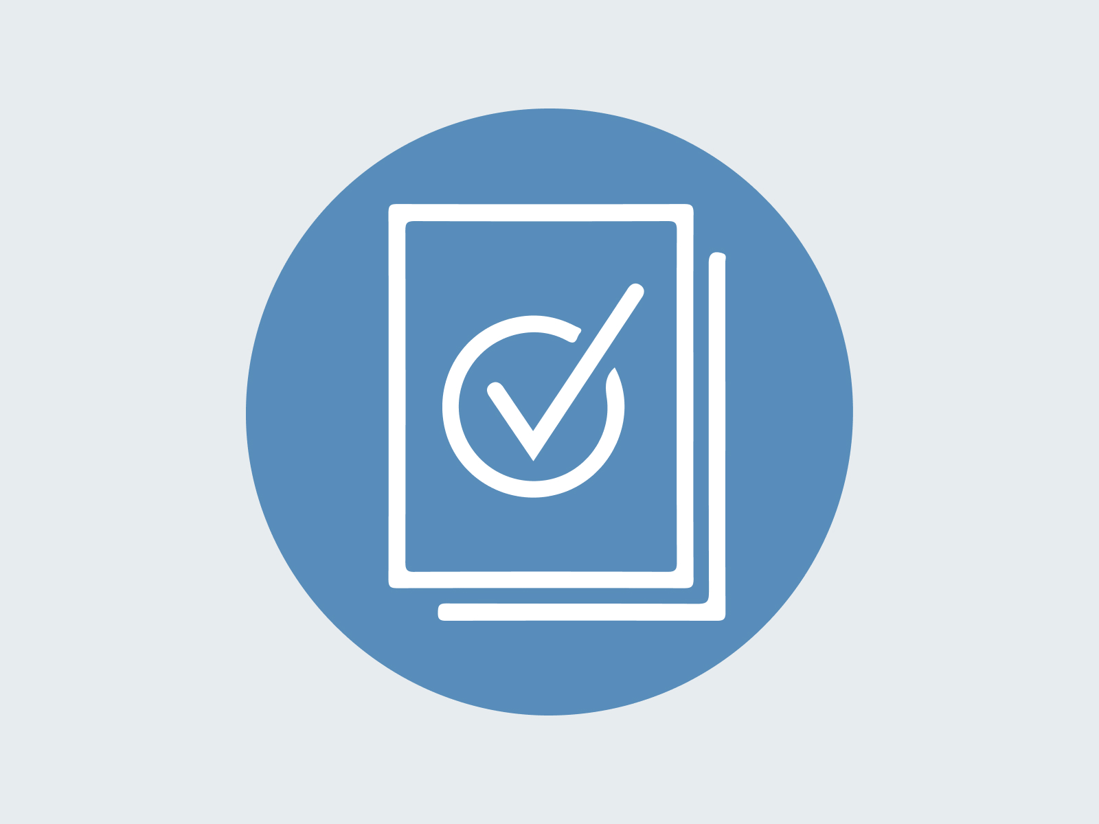 A checked document icon.