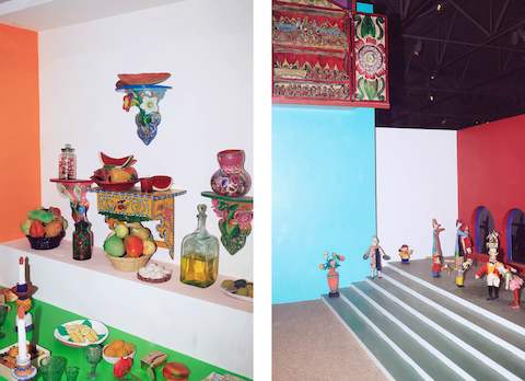 A table setting of plastic foods demonstrates Girard's customary wit. Although the objects come from all over the world, the museum's vignettes are pure Girard. A table setting of plastic foods demonstrates Girard's customary wit. Although the objects come from all over the world, the museum's vignettes are pure Girard.