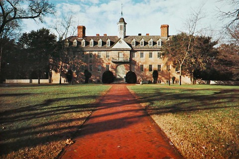 Wren Building at William and Mary College, Williamsburg, Virginia.