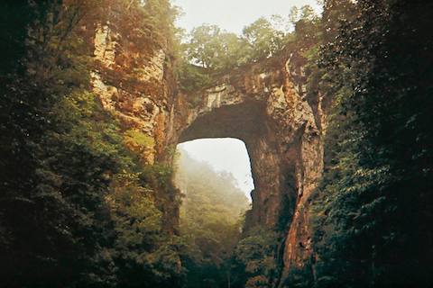 The Natural Bridge in Virginia.