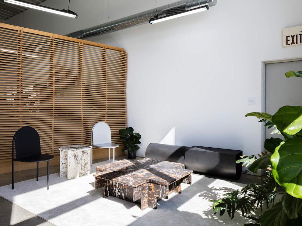 Modern seating and tables in a contemporary lounge area. Modern seating and tables in a contemporary lounge area.