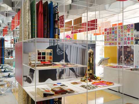 Girard-designed textile samples and marketing materials from the Herman Miller Archives. Girard-designed textile samples and marketing materials from the Herman Miller Archives.