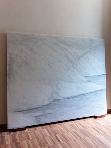 Marble art in Anastassiades's home