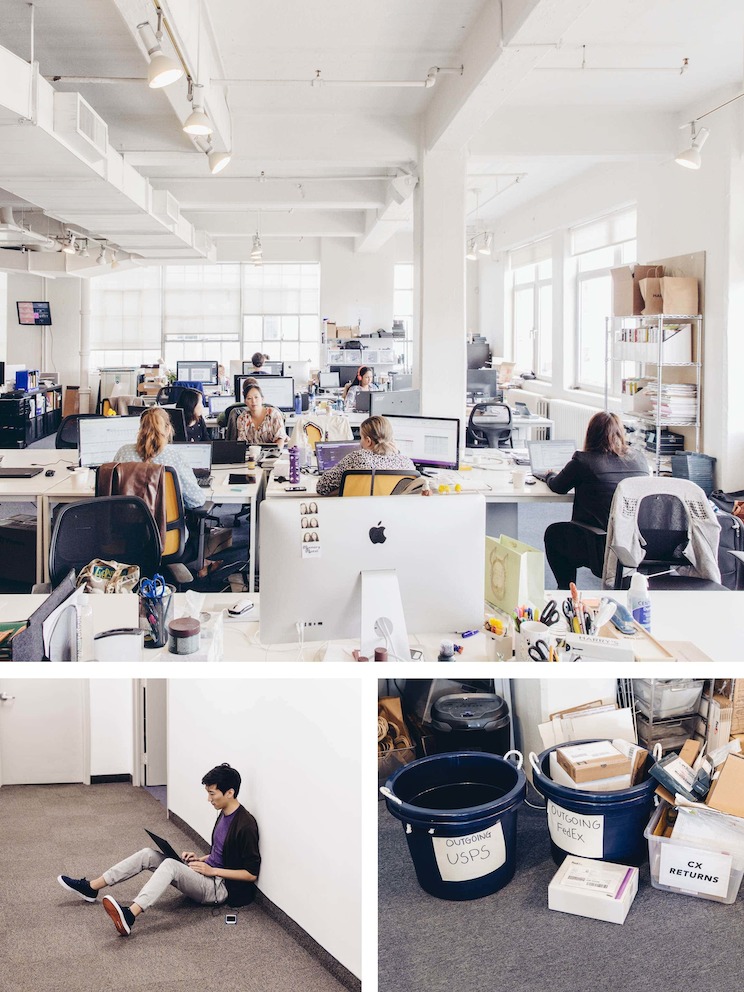 The vast, open workspace at Harry's former headquarters was full of energy, but also loud and cluttered.