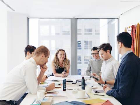 Harry's worked with the design team to create space where their people would want to be, and where they could proudly bring potential investors. Harry's worked with the design team to create space where their people would want to be, and where they could proudly bring potential investors.