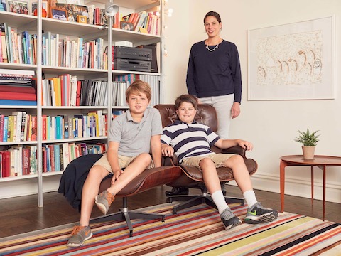 Monica Molenaar and her sons Monica Molenaar and her sons