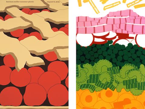 LEFT: 1975 Cherry Pie Poster RIGHT: 1982 Seven Layer Salad Poster LEFT: 1975 Cherry Pie Poster RIGHT: 1982 Seven Layer Salad Poster