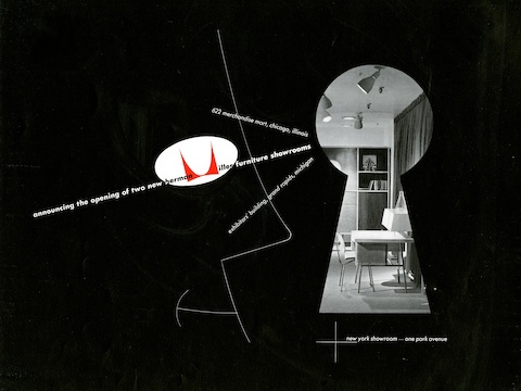 New showroom print advertisement by Irving Harper for Herman Miller, 1949