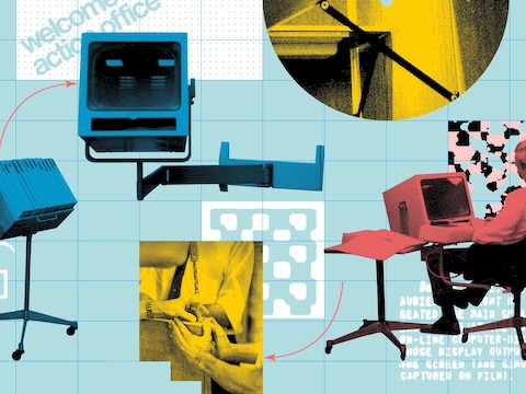 A collage of vintage images from the early days of computers. A collage of vintage images from the early days of computers.