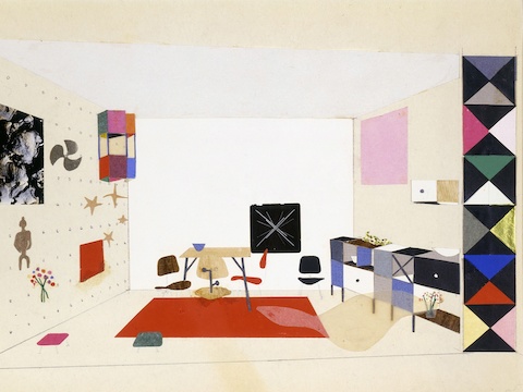 A playful plan created by Ray Eames for An Exhibition for Modern Living in 1949.