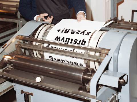 Spiekermann's printing studio in Berlin, Germany Spiekermann's printing studio in Berlin, Germany