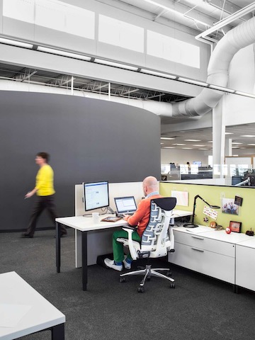The new layout is highly collaborative and supportive of an individual's need for focus. People can retreat to semi-private workstations when they need to concentrate on complex tasks. The new layout is highly collaborative and supportive of an individual's need for focus. People can retreat to semi-private workstations when they need to concentrate on complex tasks.