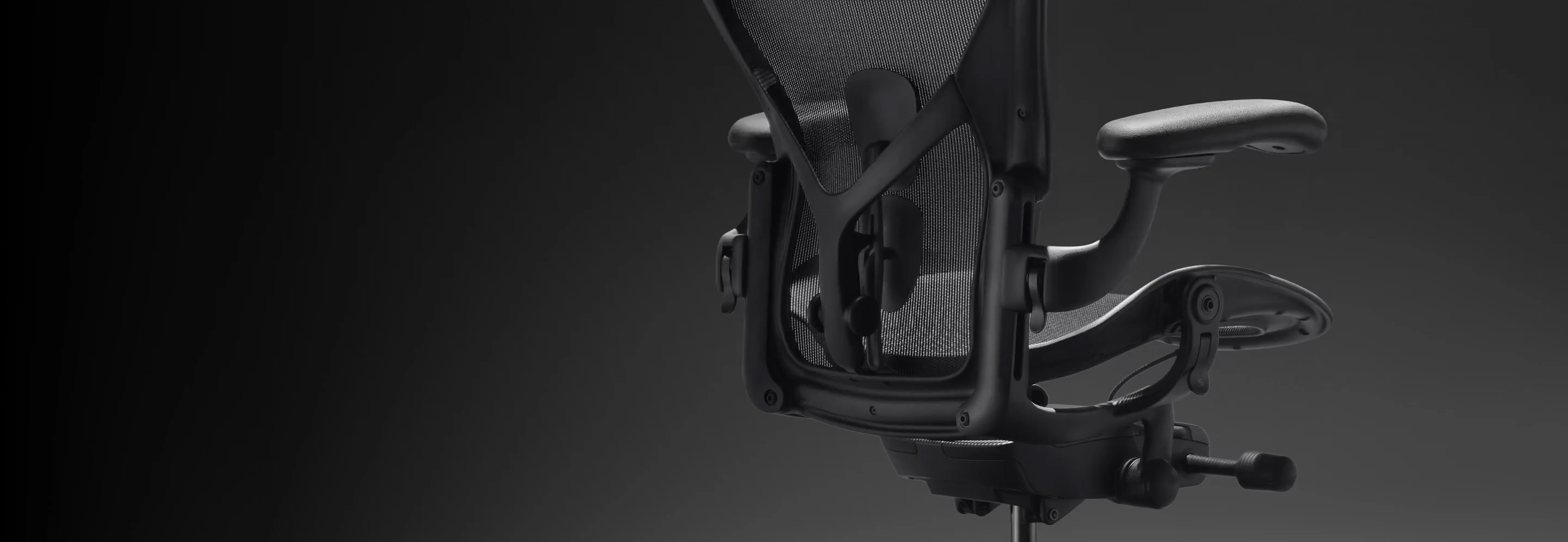 Aeron Chair in Onyx, made with ocean-bound plastic.